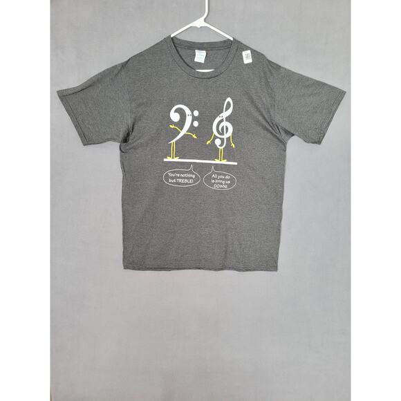 Musician Marching Band Music Funny Nothing But Treble T-Shirt Mens Size Large - Picture 1 of 8